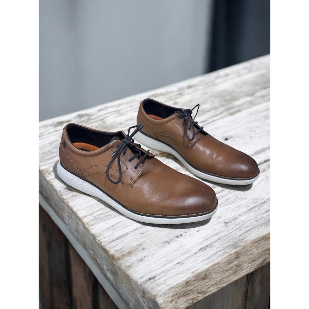 Rockport truTECH Leather Brown Lace Up Dress Shoes Men's Size 13